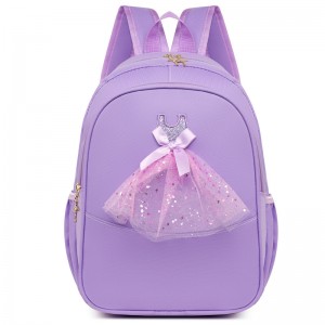 Sak dans TRUST-U, sakado dans doub zepòl pou timoun, sak lekòl balè pou ti fi, sak dans wouj woz ak filè pou prensès