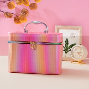 TRUST-U Makeup artist professional makeup box large capacity portable cosmetics storage box PU mini cosmetic bag portable