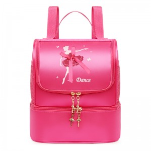 Bag dawns TRUST-U newydd i blant, bag ysgol bale Lladin, gellir ei argraffu, bag dawns tywysoges merched