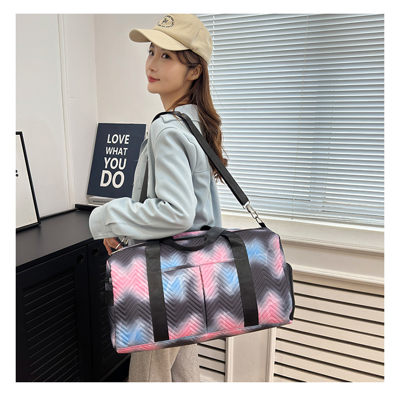 TRUST-U Nova borsa à spalla di viaghju per esterni cù personalità sfumata di moda, borsa di almacenamentu per sport è fitness per u piacè