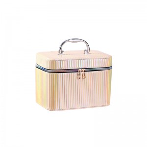 TRUST-U Makeup artist professional makeup box large capacity portable cosmetics storage box PU mini cosmetic bag portable