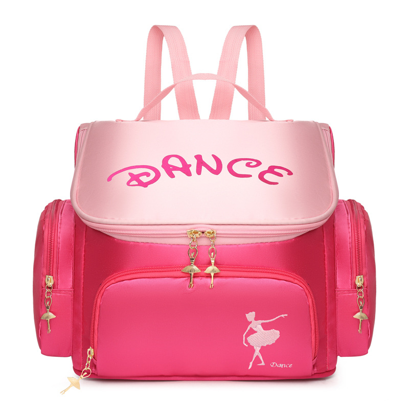 TRUST-U Dance bag កាបូបស្ពាយក្បាច់រាំ ស្មាទ្វេរដងរបស់កុមារ កាបូបសិស្សសាលារាំរបាំបាឡេអាចបោះពុម្ពបាន កាបូបរាំសិស្សស្រី