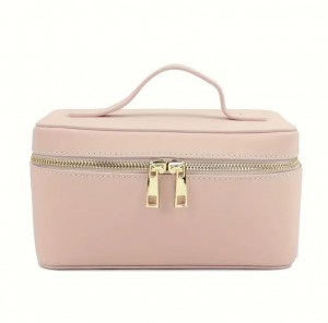 TRUST-U High-Quality New Large Capacity Leather Makeup Bag, Ins Style Extremely Popular, Convenient Waterproof Double-Layer High-End Storage Bag