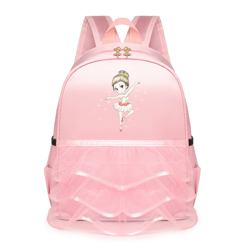 TRUST-U Barnadanspoki fyrir stelpur, ballettpoki, bakpoki fyrir æfingar, dansskólataska, dansbakpoki fyrir leikskóla