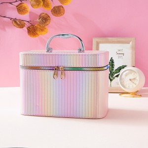 TRUST-U Makeup artist professional makeup box large capacity portable cosmetics storage box PU mini cosmetic bag portable