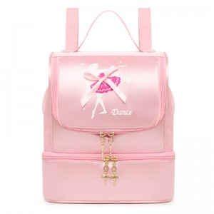 Bag dawns TRUST-U newydd i blant, bag ysgol bale Lladin, gellir ei argraffu, bag dawns tywysoges merched