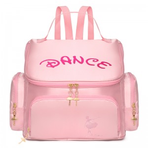 TRUST-U Dance bag កាបូបស្ពាយក្បាច់រាំ ស្មាទ្វេរដងរបស់កុមារ កាបូបសិស្សសាលារាំរបាំបាឡេអាចបោះពុម្ពបាន កាបូបរាំសិស្សស្រី