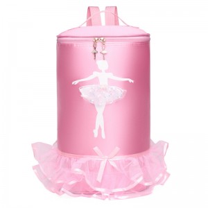 TRUST-U Dance Bag Children's Double Shoulder Dance Storage Backpack Latin Ballet Schoolbag Printed Girls Princess Dance Bag