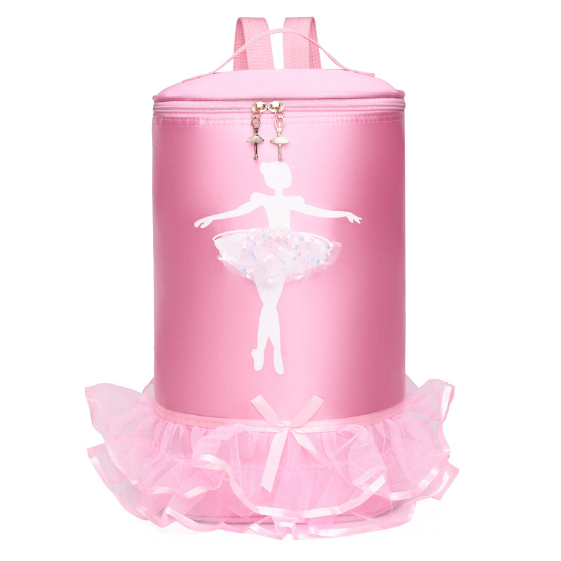 TRUST-U Dance Bag Children's Double Shoulder Dance Storage Backpack Latin Ballet Schoolbag Printed Girls Princess Dance Bag