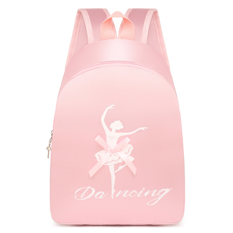 TRUST-U Danstaska ný tvöföld öxldansbakpoki fyrir börn, latínóballett, bleik og sæt prinsessa