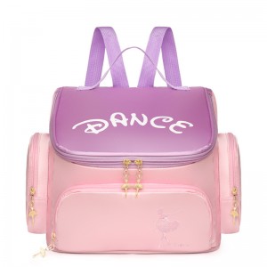 TRUST-U Dance bag កាបូបស្ពាយក្បាច់រាំ ស្មាទ្វេរដងរបស់កុមារ កាបូបសិស្សសាលារាំរបាំបាឡេអាចបោះពុម្ពបាន កាបូបរាំសិស្សស្រី