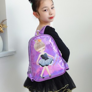 TRUST-U Taneční taška dětská taška přes rameno taneční batoh laserová taška dívčí princeznovská taška roztomilá kreslená školní taška