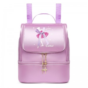 Bag dawns TRUST-U newydd i blant, bag ysgol bale Lladin, gellir ei argraffu, bag dawns tywysoges merched