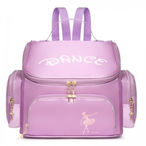 TRUST-U Dance bag កាបូបស្ពាយក្បាច់រាំ ស្មាទ្វេរដងរបស់កុមារ កាបូបសិស្សសាលារាំរបាំបាឡេអាចបោះពុម្ពបាន កាបូបរាំសិស្សស្រី