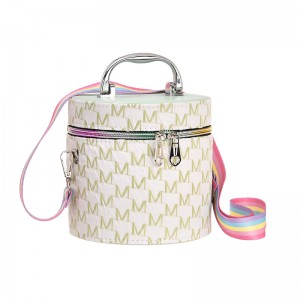 TRUST-U Sminkväska med stor kapacitet och spegel, vattentät, bärbar och multifunktionell förvaring