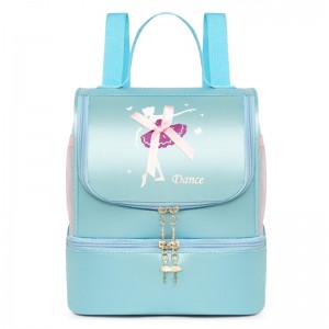 Bag dawns TRUST-U newydd i blant, bag ysgol bale Lladin, gellir ei argraffu, bag dawns tywysoges merched