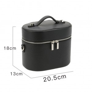 TRUST-U Cross-border Oval PU Makeup Case Portable Large Capacity Cosmetics Storage Bag Travel Waterproof Toiletry Bag