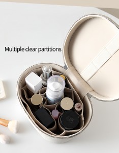 TRUST-U Cross-border New Leather Makeup Bag High-Value Handheld Storage Bag Large Capacity Multifunctional Lychee Pattern Makeup Case