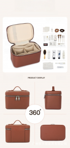 TRUST-U 2025 ny enfärgad sminkväska, enkel stor kapacitet bärbar handhållen skönhetsverktyg kosmetika förvaringsväska