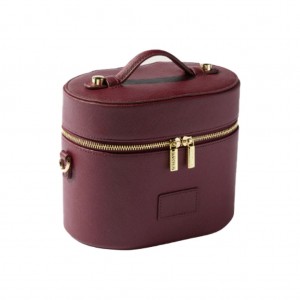 TRUST-U Cross-border Oval PU Makeup Case Portable Large Capacity Cosmetics Storage Bag Travel Waterproof Toiletry Bag