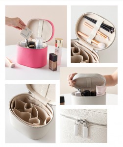 TRUST-U Cross-border New Leather Makeup Bag High-Value Handheld Storage Bag Large Capacity Multifunctional Lychee Pattern Makeup Case