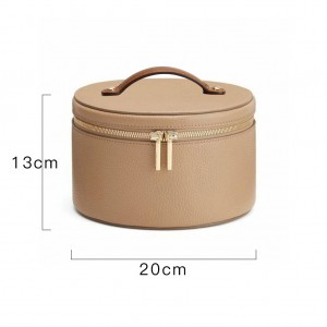 TRUST-U Cross-border PU Leather Handheld Makeup Bag Portable Large Capacity Cosmetic Storage Bag High-end Luxury Leather Bag