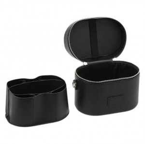 TRUST-U Cross-border Oval PU Makeup Case Portable Large Capacity Cosmetics Storage Bag Travel Waterproof Toiletry Bag