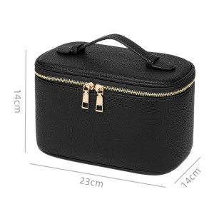 TRUST-U light luxury PU leather makeup case multi-layer partitioned makeup bag new style portable toiletry bag skincare products storage bag