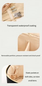 TRUST-U light luxury PU leather makeup case multi-layer partitioned makeup bag new style portable toiletry bag skincare products storage bag