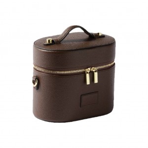 TRUST-U Cross-border Oval Single-shoulder PU Makeup Bag Portable Large Capacity Cosmetics Storage Box Travel Waterproof Storage Toiletry Bag