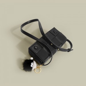 Bag ysgwydd plaid bloc lliw retro TRUST-U, bag croes-gorff gwehyddu hydref/gaeaf newydd, bag sgwâr bach dyluniad niche